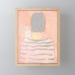 Cat Mom Framed Mini Art Print