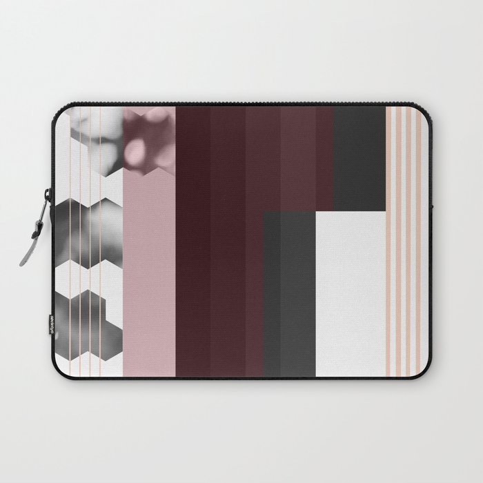 Striped Burgundy Deco Accent Laptop Sleeve