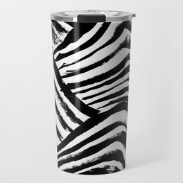 Abstract illustration Travel Mug | Minimalart, Black And White, Artwithlines, Painting, Curated, Digital, Pattern, Lines 