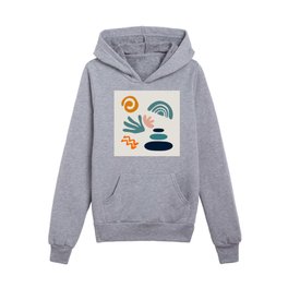 Nordic Shapes Abstract Kids Pullover Hoodies