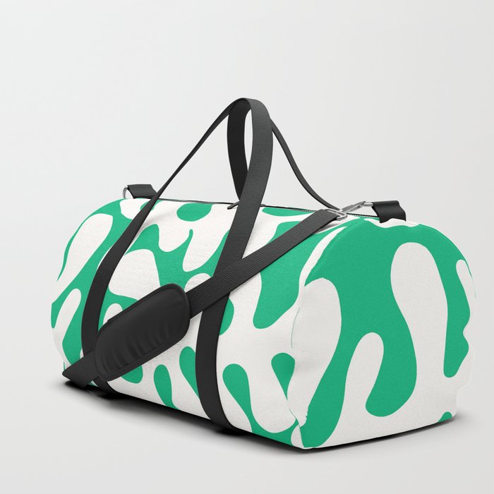 White Matisse cut outs seaweed pattern 20 Duffle Bag