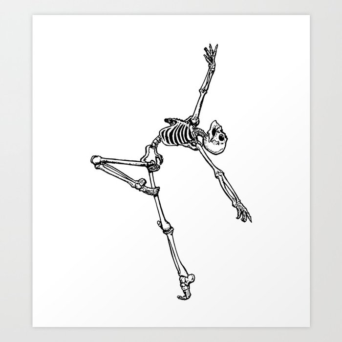 Ballet Skeleton Art Print