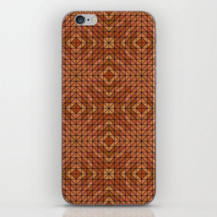 Brown Mosaic Pattern Design iPhone Skin