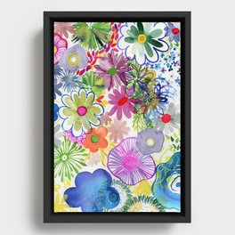 floral hurricane Framed Canvas