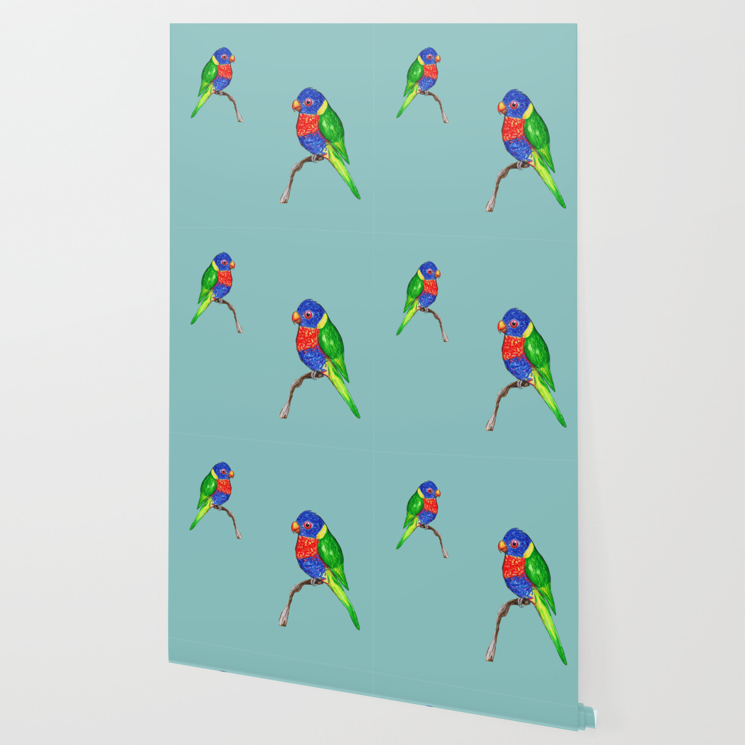 Cute Rainbow Lorikeet Wallpaper By Wizzies Society6