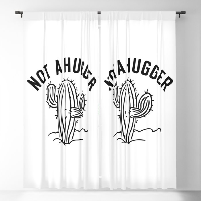 Not A Hugger Funny Cactus Blackout Curtain