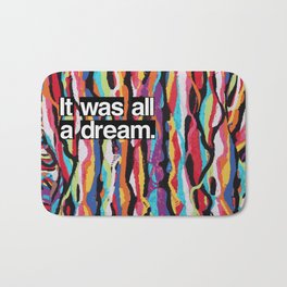 "It Was All A Dream" Biggie Small Inspired Hip Hop Design Badematte | Coogi, Itwasalladream, Curated, Notoriousbig, Smalls, Graphicdesign, Quote, Lyric, Gift, Big 