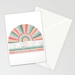 Sunkissed - Sunshine Soul - Vintage Retro Rainbow Sun Stationery Card