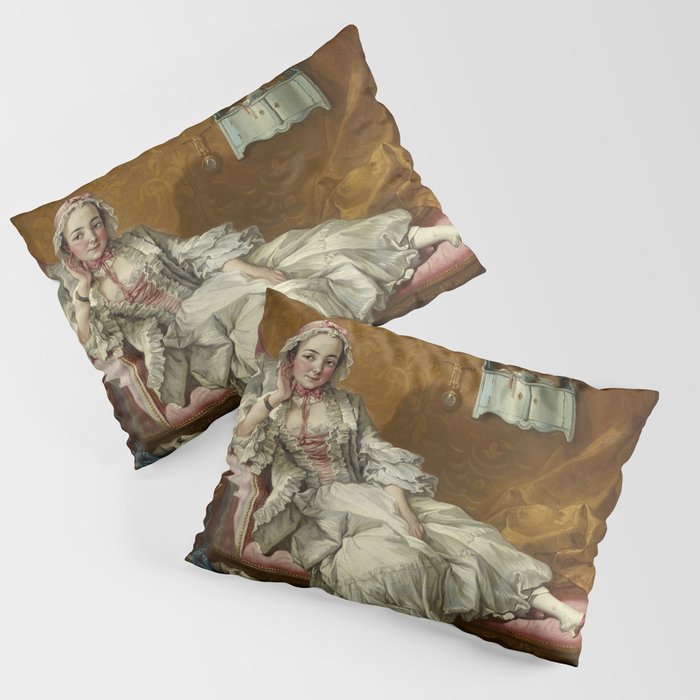 A Lady on Her Day Bed, 1743 by Francois Boucher Pillow Sham