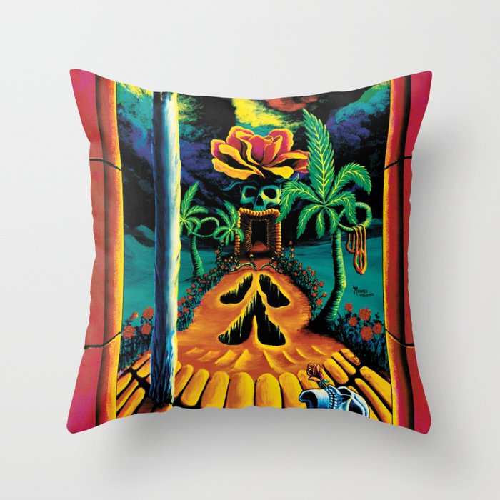 Vintage Cool Trippy Hippie Room Wall Art Decor Stoner Psychedelic  Throw Pillow
