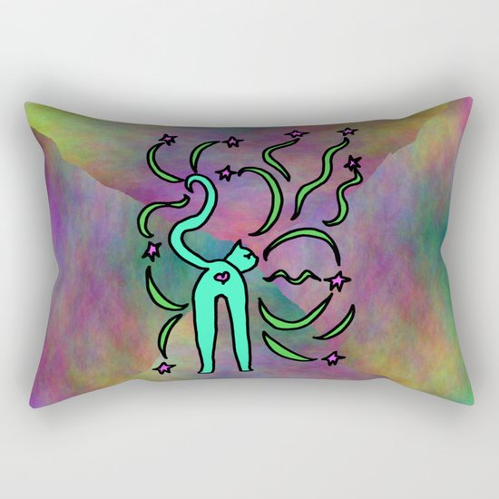 Cat's Heart Butt Rectangular Pillow