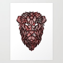 Lion Mask Art Print