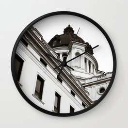 Midwest Capitol in Tintype Wall Clock