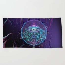 Eye in the abyss Beach Towel