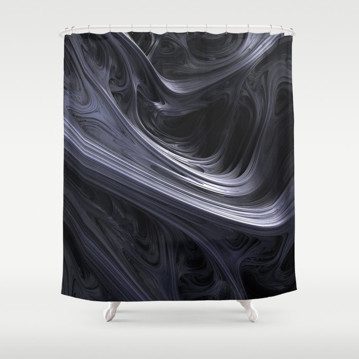 surreal futuristic abstract digital 3d fractal design art Shower Curtain