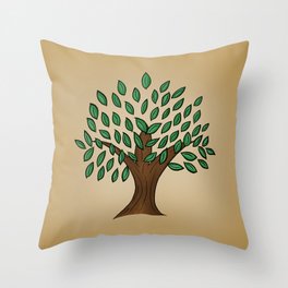 Tree in Summer Throw Pillow