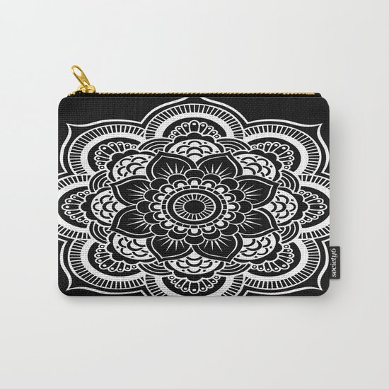 Mandala Black & White Carry-All Pouch