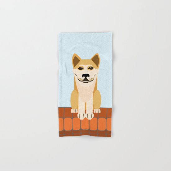 Shiba dog vector Hand & Bath Towel