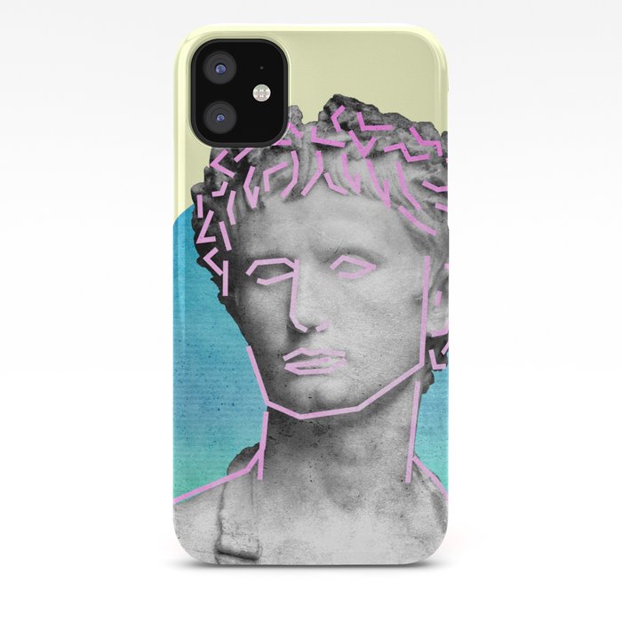 Aesthetic 90's Retro Vaporwave Augustus statue iPhone Case ...