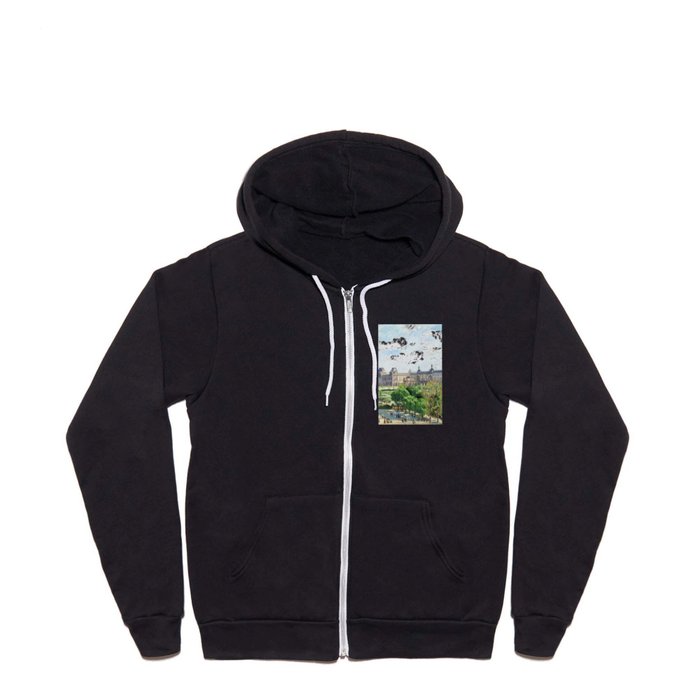 Camille Pissarro "Place Carrousel, Paris" Full Zip Hoodie