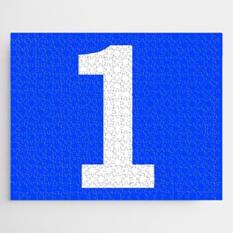 Number 1 (White & Blue) Jigsaw Puzzle