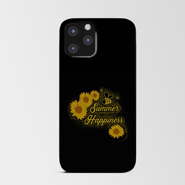 Summer Happiness Bee Sunflower iPhone Card Case