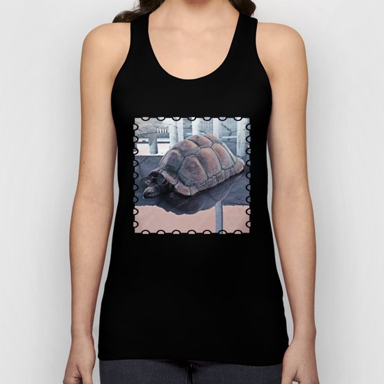 Tortoise Fair in the Pond's Mirror Glare Unisex Tank Top