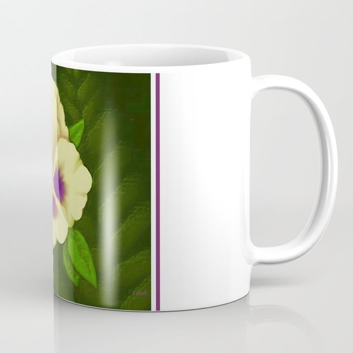 Pansy flower with leaves  Coffee Mug