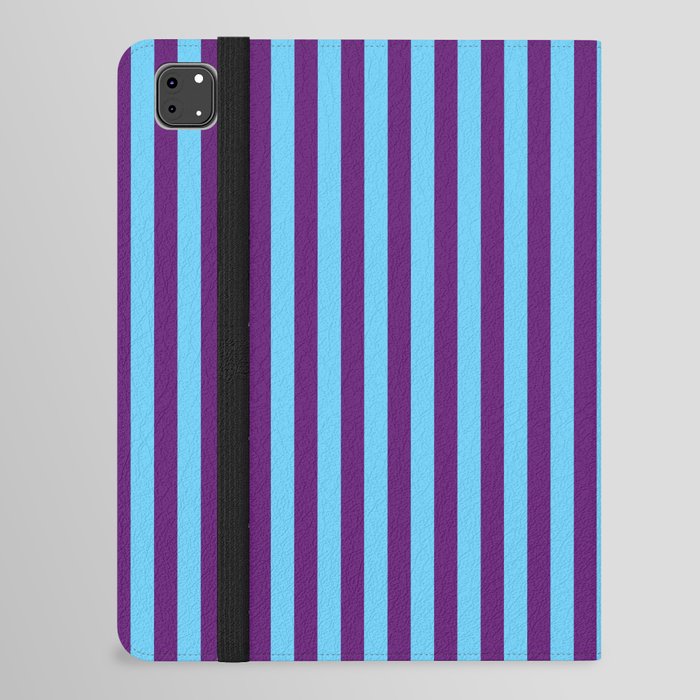Blue and Purple Stripes iPad Folio Case