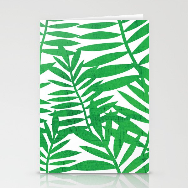 Tropical Leaf Print Stationery Cards