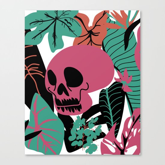 Floral Skull Canvas Print
