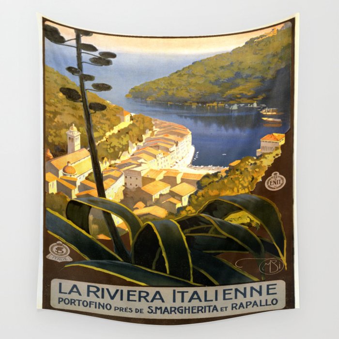 Vintage poster - La Riviera Italienne Wall Tapestry