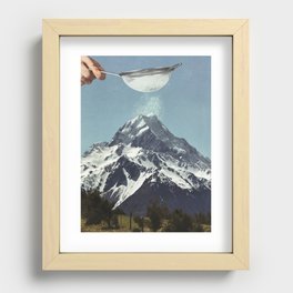 Sifted Summit - Snow Sugar on Mountain Peak Recessed Framed Print