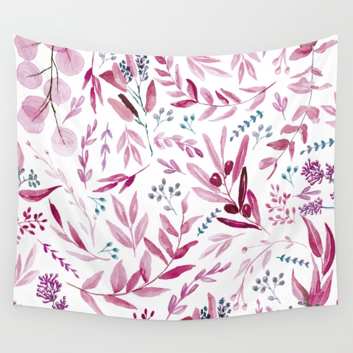 Eucalyptus Pink Wall Tapestry