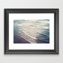 Ocean Waves Retro Framed Art Print
