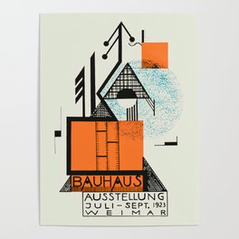Bauhaus Ausstellung 1923 Vintage Poster Poster