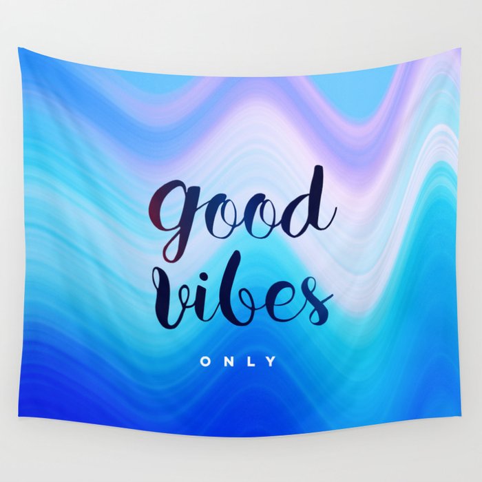 Good Vibes Homedecor Cool Positive Wall Tapestry By