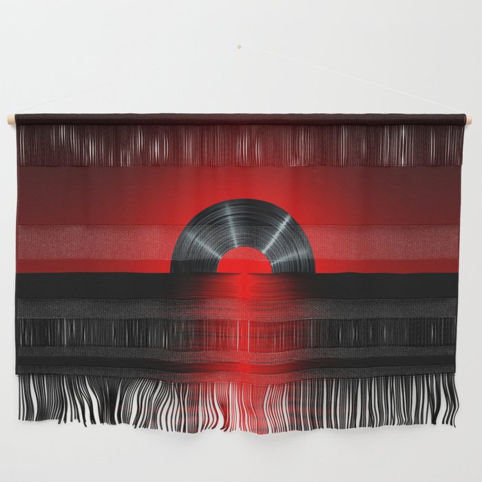 Vinyl sunset red Wall Hanging