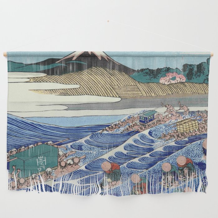 Hokusai -36 views of the Fuji 45 The Fuji from Kanaya on the Tokaido Wall Hanging