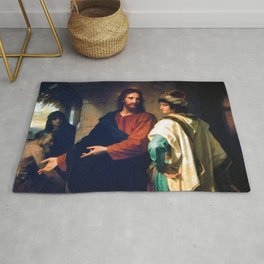 Heinrich Hofmann Christ and the Rich Young Man Area & Throw Rug