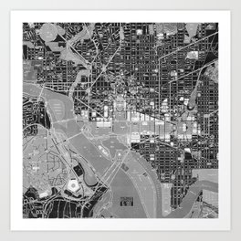 Washington DC Street Map Art Print