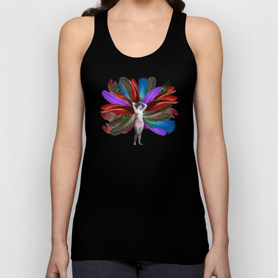 Peacock carnival woman Unisex Tank Top