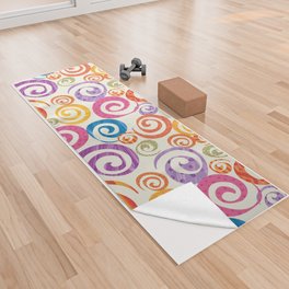 Painted Spirals Yoga Towel