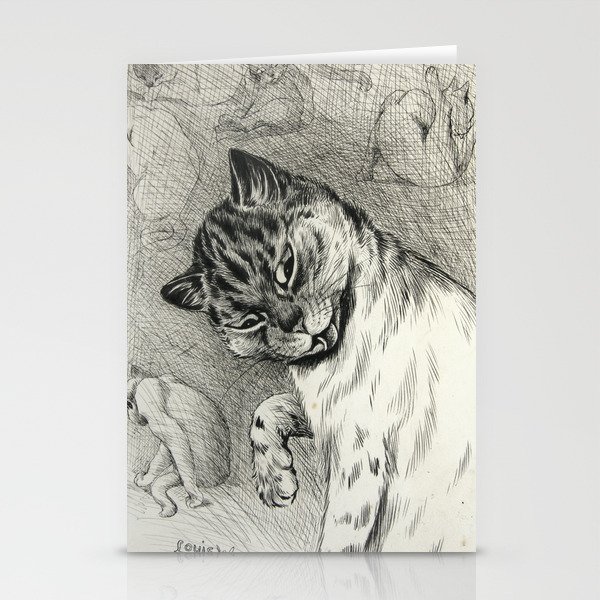 'Don't Mind Me, It's Washing Day' by Louis Wain Stationery Cards