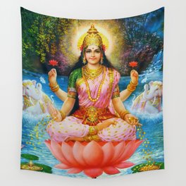 Goddess Lakshmi Hindu Wall Tapestry