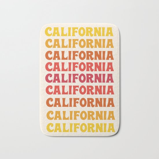 Stylin' - 70's retro throwback cali socal 1970s style art decor minimalist Bath Mat