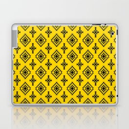 Yellow and Black Native American Tribal Pattern Laptop Skin