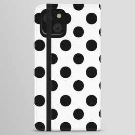 Polka Dots (Black/White) iPhone Wallet Case