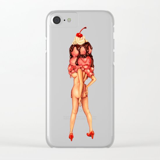 Ice Cream Girl 3 Clear iPhone Case