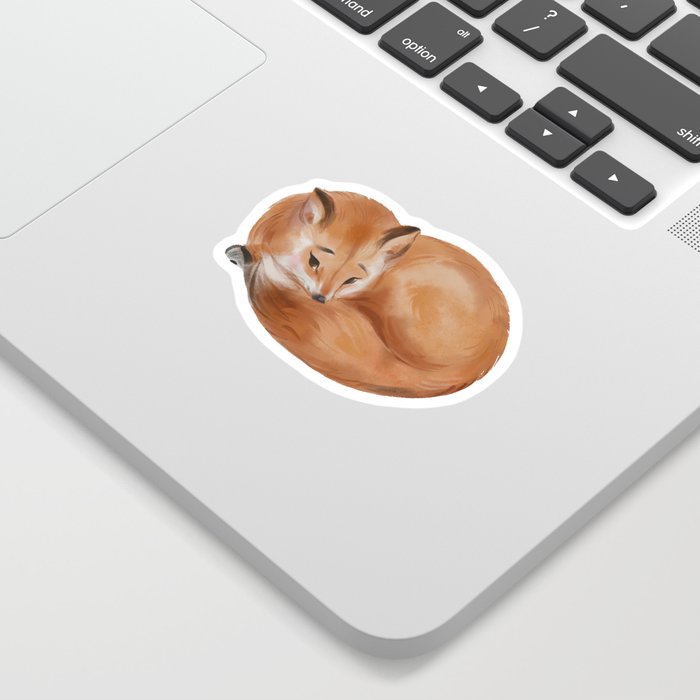 Cozy Fox Sticker